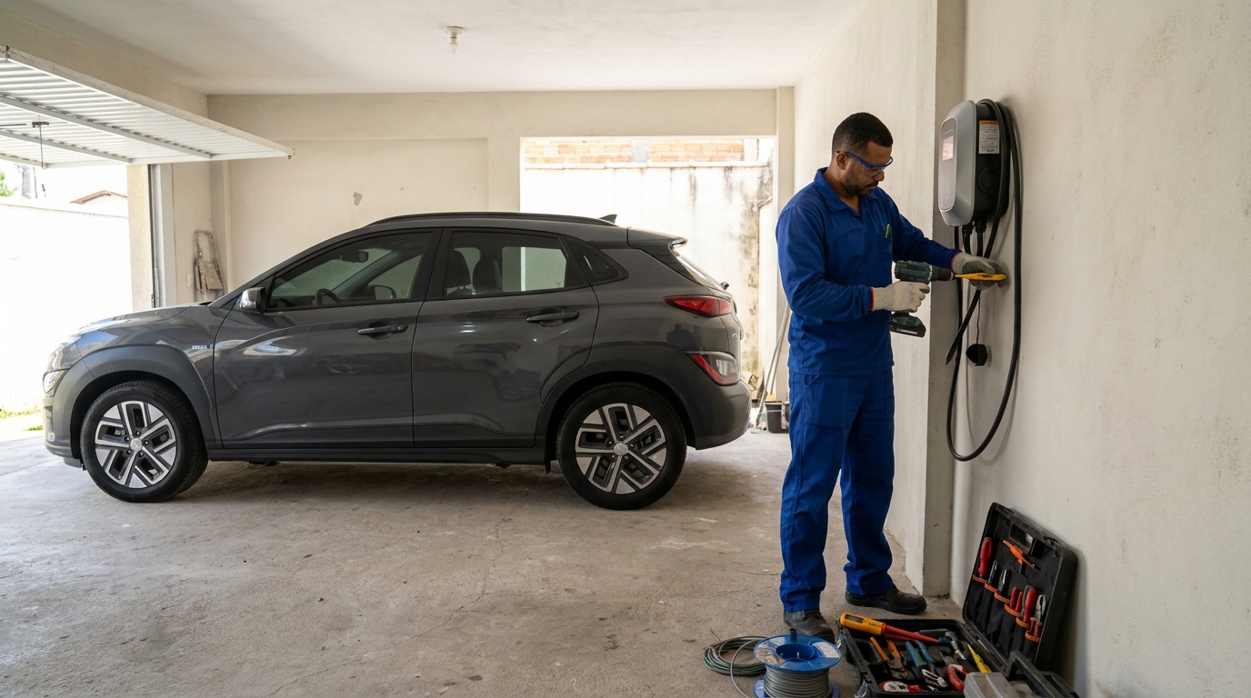 Instalacao de carregador de carro eletrico em Divinópolis‑MG