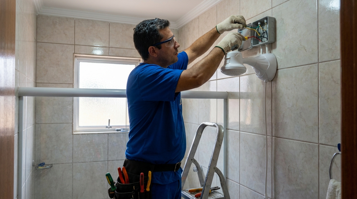 Instalacao de chuveiro eletrico profissional em Divinópolis‑MG