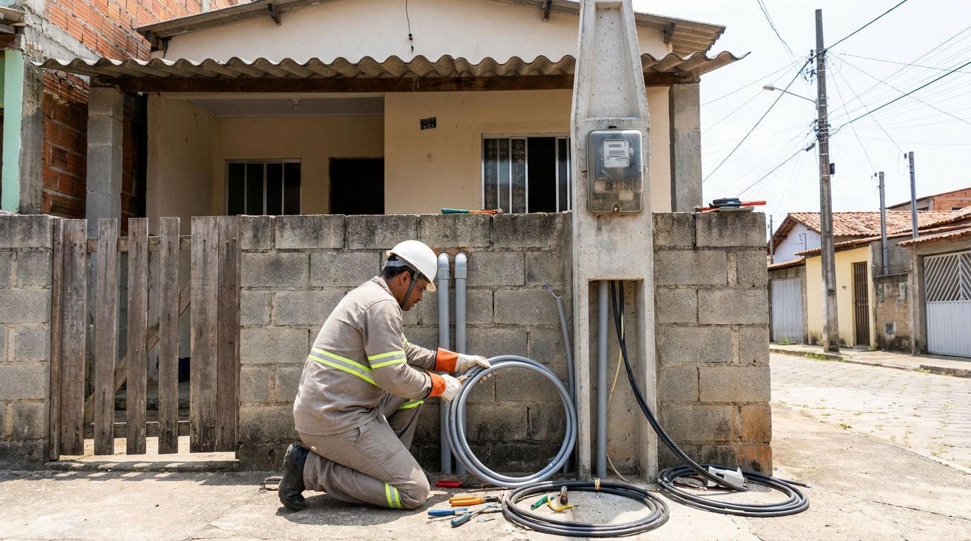 Instalacao de padrao de energia residencial em Divinópolis‑MG
