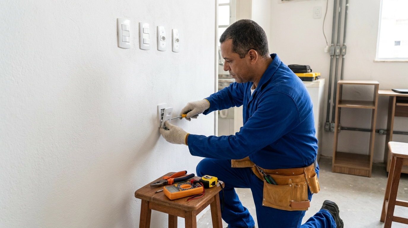Instalacao de tomada e interruptor profissional em Divinópolis‑MG