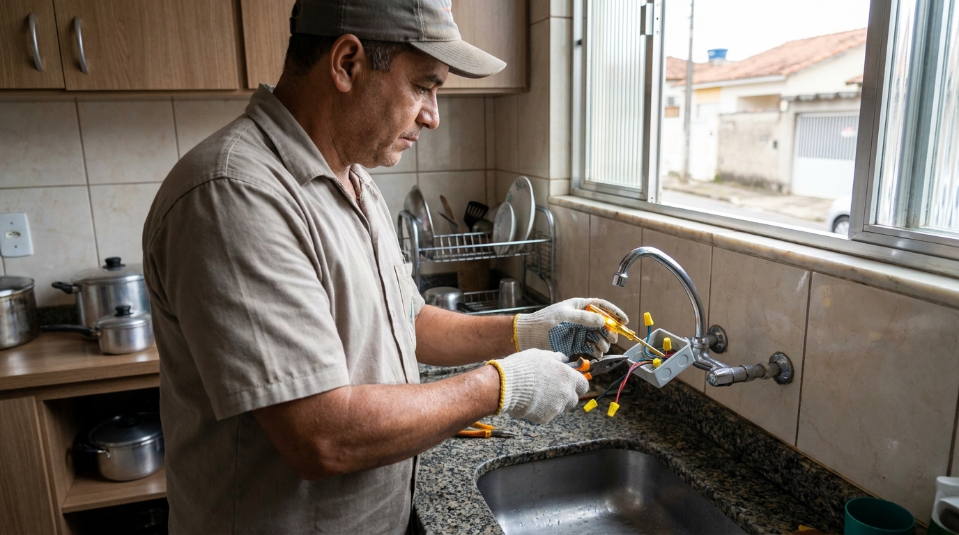 Instalacao de torneira eletrica profissional em Divinópolis‑MG
