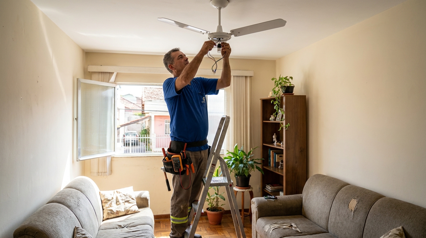 Instalacao de ventilador de teto em Divinópolis‑MG