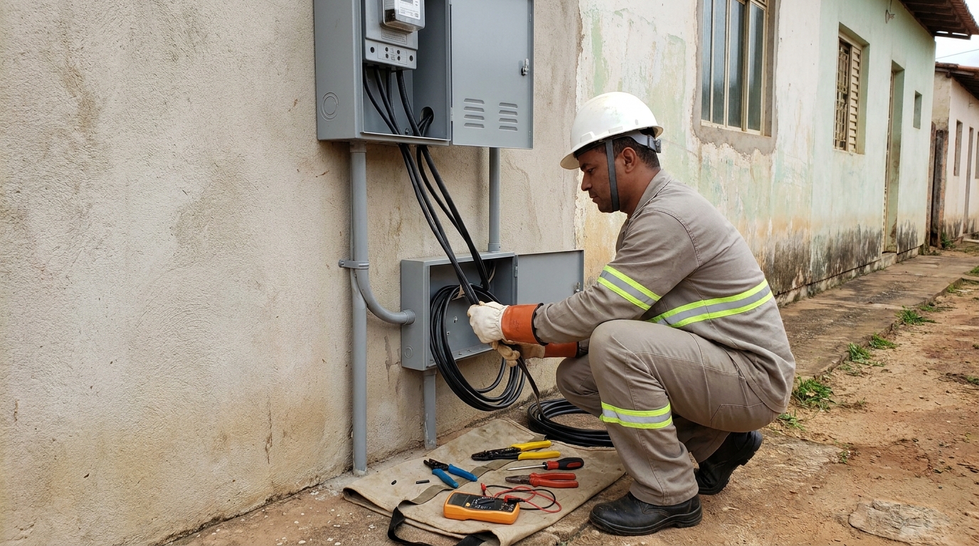 Troca de padrao de energia em Divinópolis‑MG